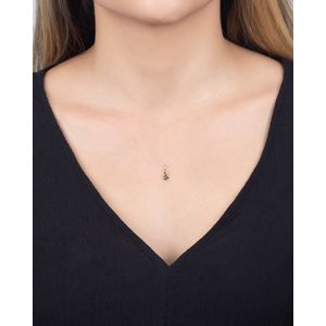 Pingente Menina Zircônia Rosa Ouro 18k 750