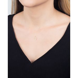Pingente Coração Fé Pequeno Ouro 18K 750