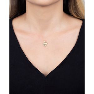 Pingente Coração Cruz Fosco e Liso Ouro 18k 750