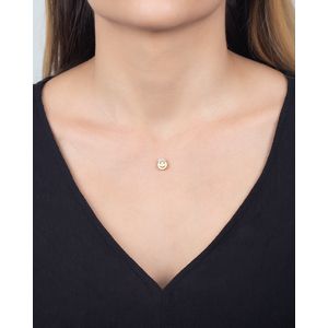 Pingente Menino Carinha Bicolor Fosco e Liso Ouro 18k 750