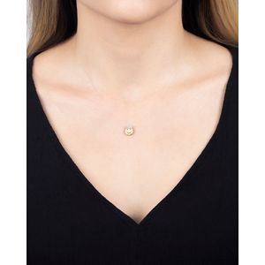 Pingente Menina Carinha Bicolor Fosco e Liso Ouro 18k 750