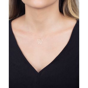 Pingente Vazado Borboleta Ouro 18k 750