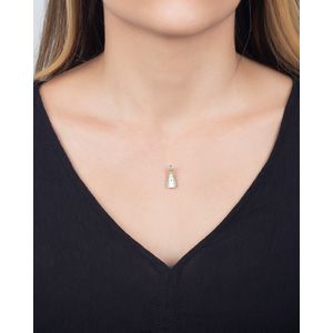 Pingente Nossa Senhora Aparecida Bicolor com Diamantes Ouro 18k 750