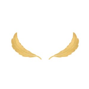 Brinco Folhas Trabalhadas Ouro 18k 750