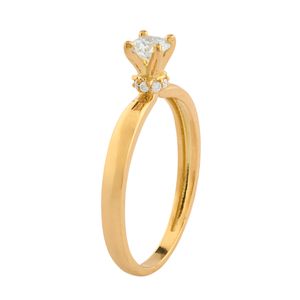 Anel Realeza com Diamantes Ouro 18k 750