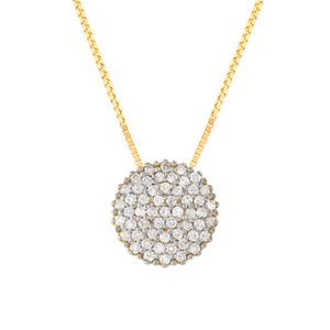 Gargantilha Chuveiro com Diamantes Ouro 18k 750