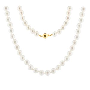 Colar Fio de Pérolas 8,5-9mm com Fecho de Ouro 18k 750
