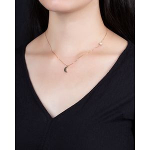 Gargantilha Lua e Estrela Ouro 18k 750