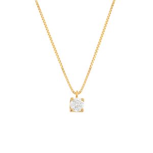 Gargantilha Ponto de Luz Diamante 0,10ct Ouro 18k 750