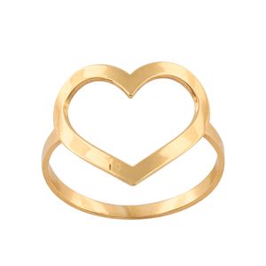 Anel Coração Ouro 18k 750
