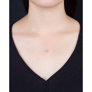 Pingente Ponto de Luz com Zircônia 7mm Ouro 18k 750