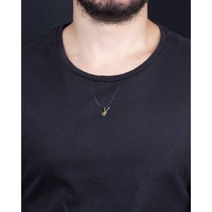 Pingente Violão Fosco e Liso Ouro 18k 750