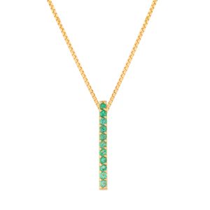 Gargantilha Palito com Esmeraldas Ouro 18k 750