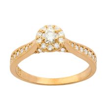 Anel Chuveiro Diamantes Ouro 18k 750