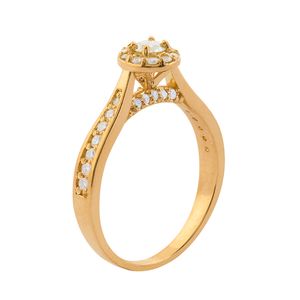 Anel Chuveiro Diamantes Ouro 18k 750