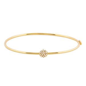 Bracelete Flor Ouro 18k 750