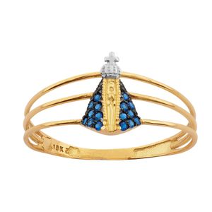 Anel Nossa Senhora Aparecida Ouro 18k 750
