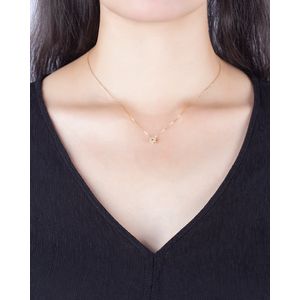Gargantilha Flor de Rubi com Diamantes Ouro 18k 750
