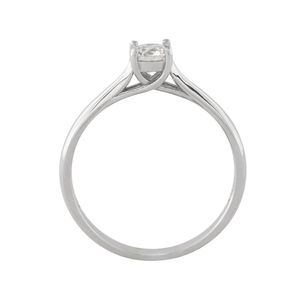 Anel Solitário Diamante 0,30ct Ouro Branco 18k 750