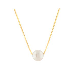 Gargantilha Pérola 5mm Ouro 18k 750