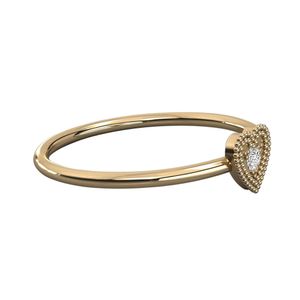 Anel Coração com Diamante Ouro 18k 750