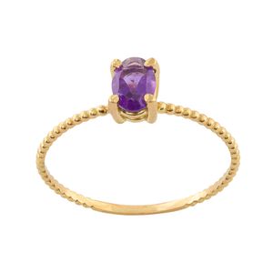 Anel Esferas Ametista Ouro 18k 750