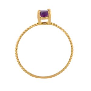 Anel Esferas Ametista Ouro 18k 750