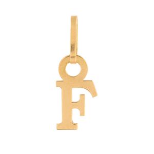 Pingente Letra F Ouro 18k 750