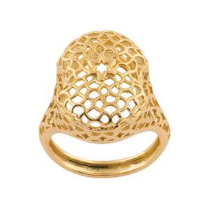 Anel Tela Trabalhada Vazado Ouro 18k 750
