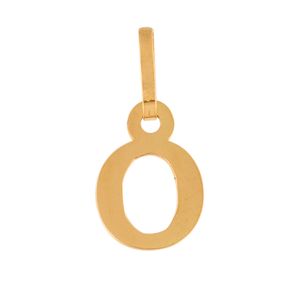 Pingente Letra O Ouro 18k 750