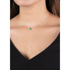Pingente Gota Ouro 18k 750 e Crisoprásio