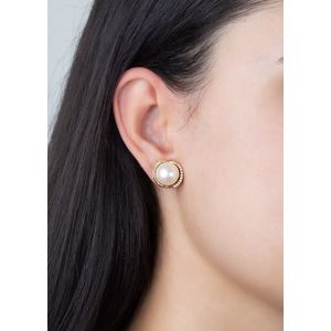Brinco Pérolas com Diamantes Ouro 18k 750