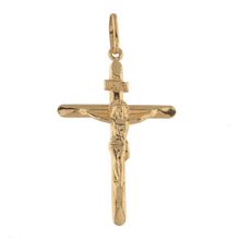 Pingente Crucifixo Jesus Ouro 18k 750