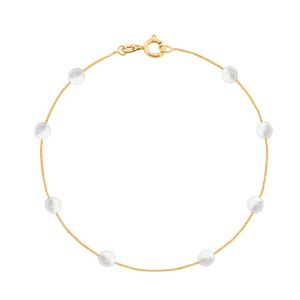 Pulseira com Pérolas 3.5-4mm Ouro 18k 750