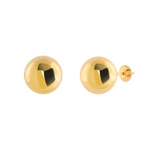 Brinco Bola 10mm Ouro 18k 750