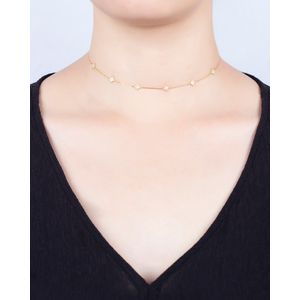 Gargantilha Estrelas com Diamantes Ouro 18k 750