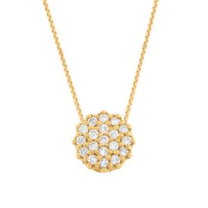 Gargantilha Flor com Diamantes Ouro 18k 750