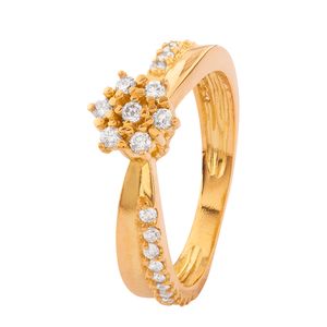 Anel Chuveiro Diamantes Ouro 18k 750