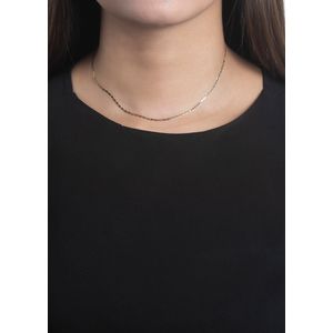 Corrente Piastrine 40cm Ouro 18k 750