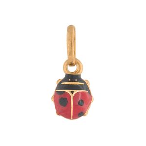 Pingente Joaninha Esmaltada Ouro 18k 750
