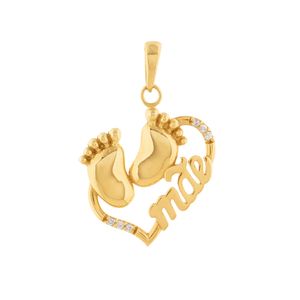 Pingente Mãe Pezinho com Diamantes Ouro 18k 750