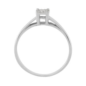 Anel Solitário Diamante 0,05ct Ouro Branco 18k 750