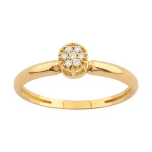 Anel Chuveiro 7 Diamantes Ouro 18k 750