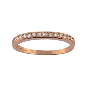 Anel Aparador 14 Diamantes Ouro Rosé 18k 750