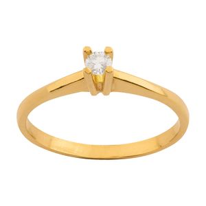 Anel Solitário Diamante 0,20ct Ouro 18k 750