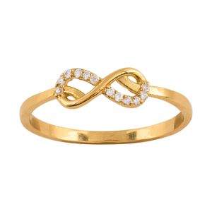 Anel Infinito com Diamantes Ouro 18k 750