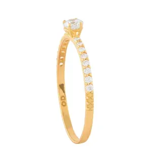 Anel Solitário Diamantes Ouro 18k 750