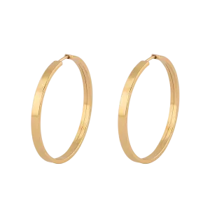 Brinco Argola Fio Quadrado Ouro 18k 750