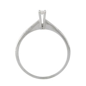 Anel Solitário Diamante Ouro Branco 18k 750