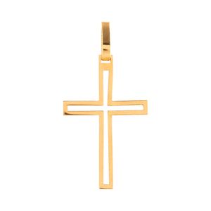 Pingente Cruz Pequena Vazada Ouro 18k 750